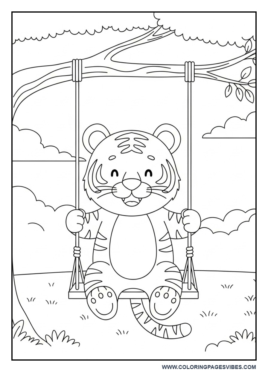 Tiger on Swing