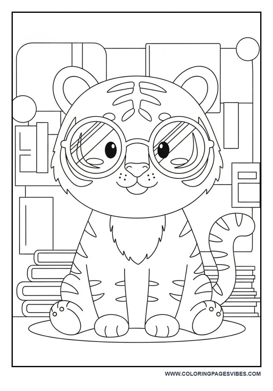 Tiger Wearing Glasses