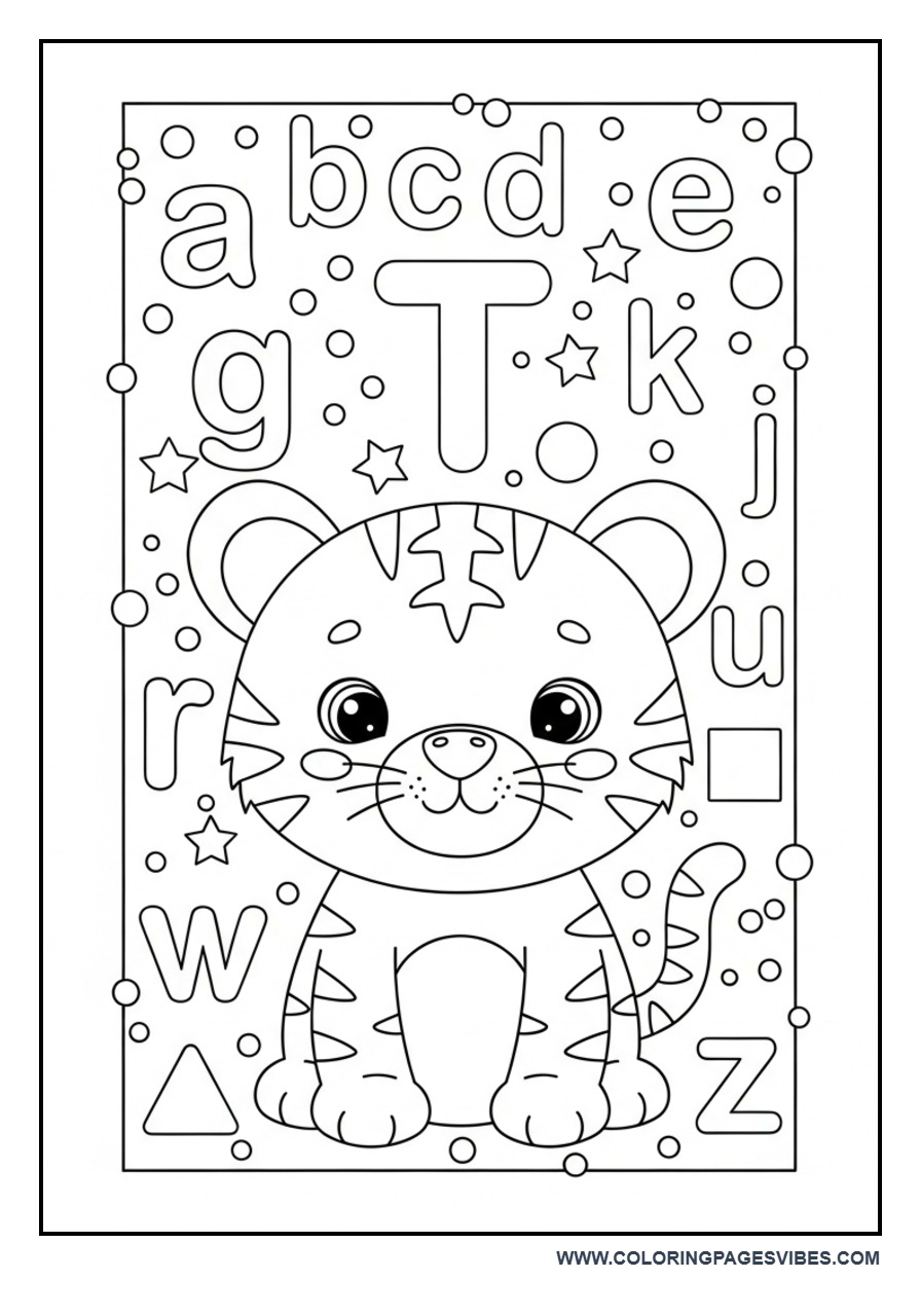 Tiger with Alphabet Set