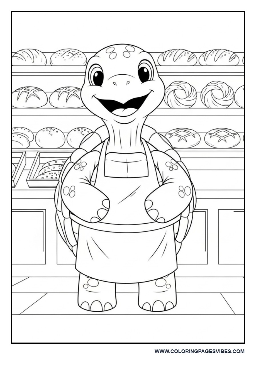 Turtle at Bakery Shop