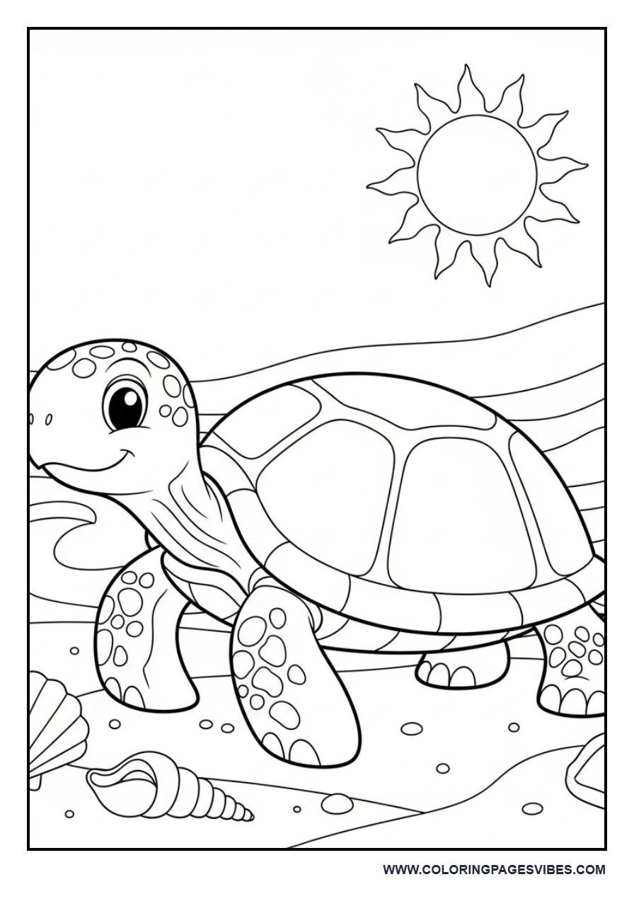 Turtle at Ocean Shore