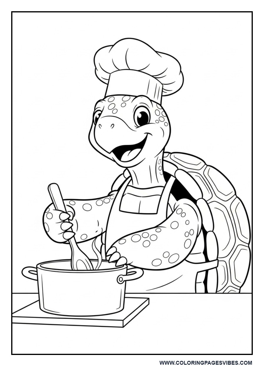 Turtle Chef Cooking