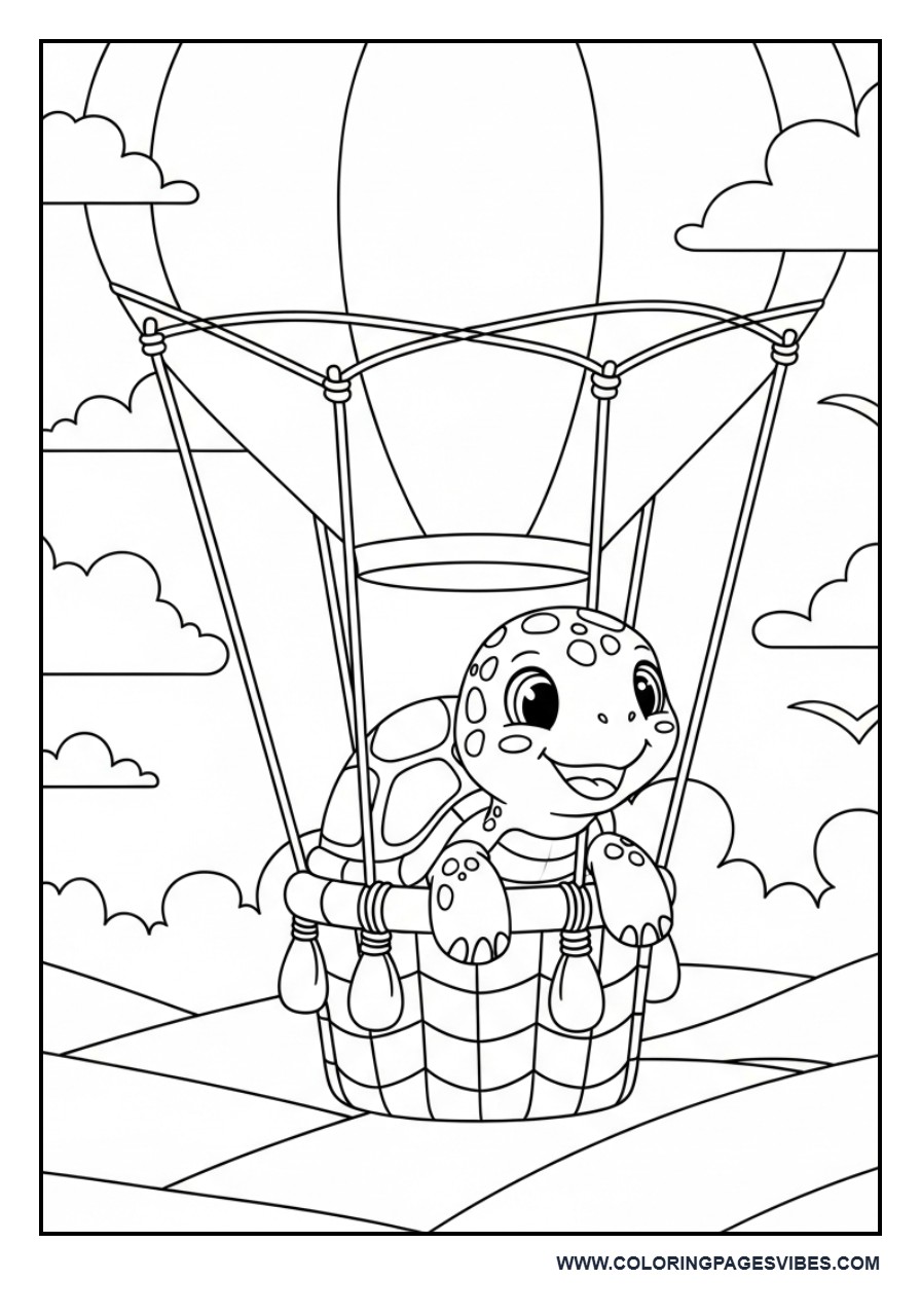 Turtle in Hot Air Balloon