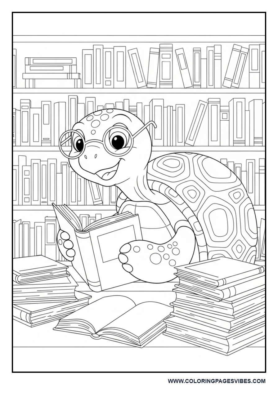 Turtle in Library