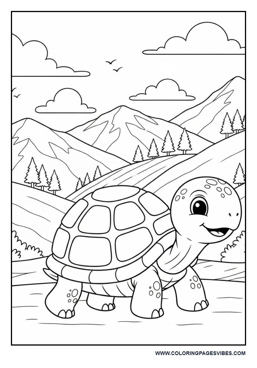 Turtle on Mountain Path