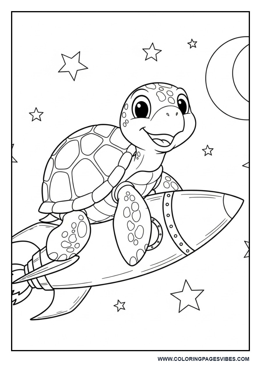 Turtle on Rocket Ride