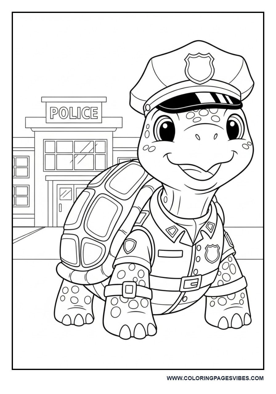 Turtle Police Officer
