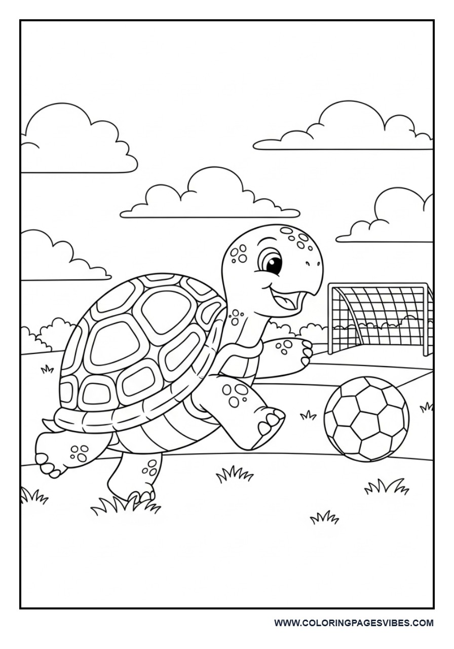 Turtle Soccer Player