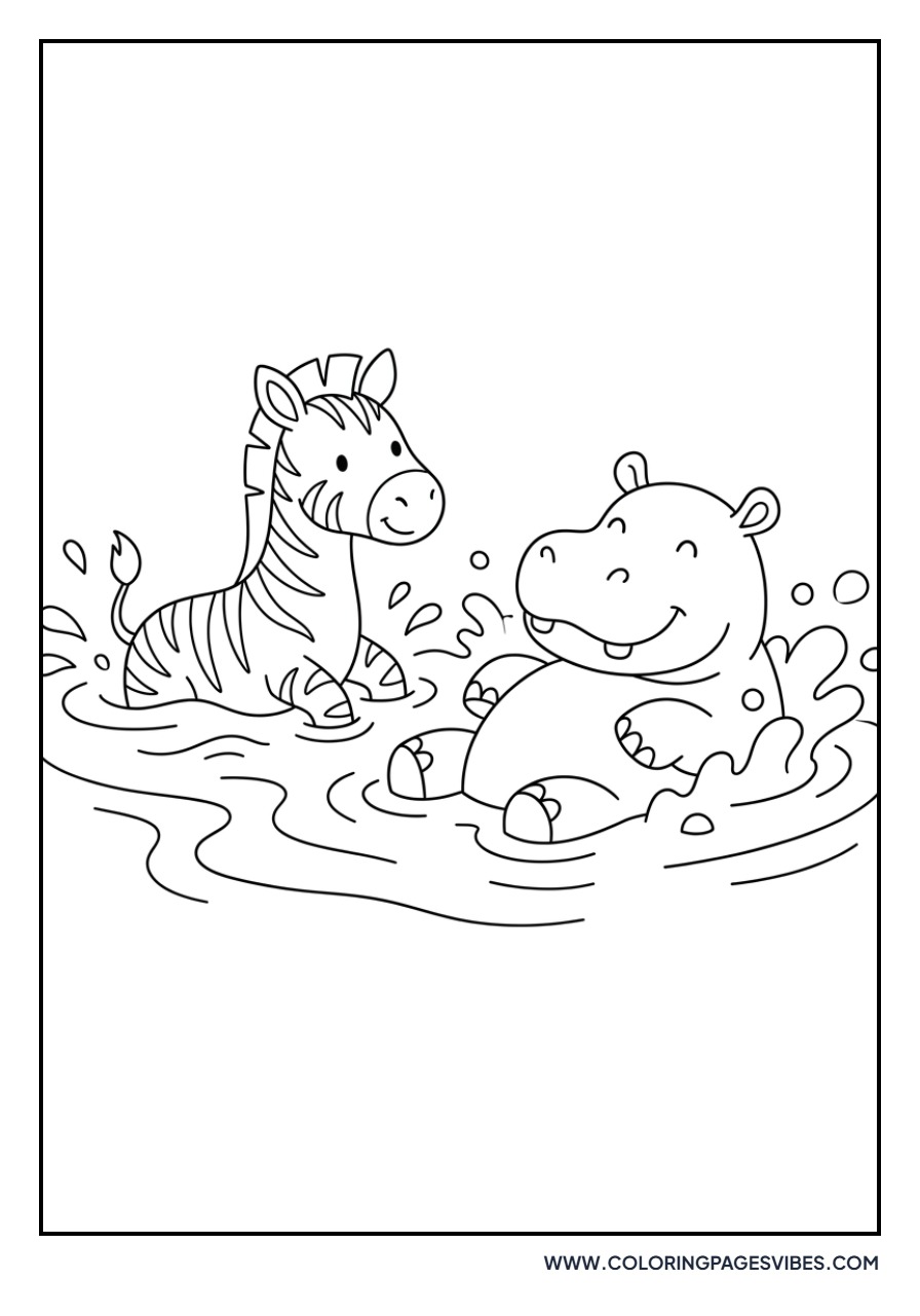 Zebra and Hippo