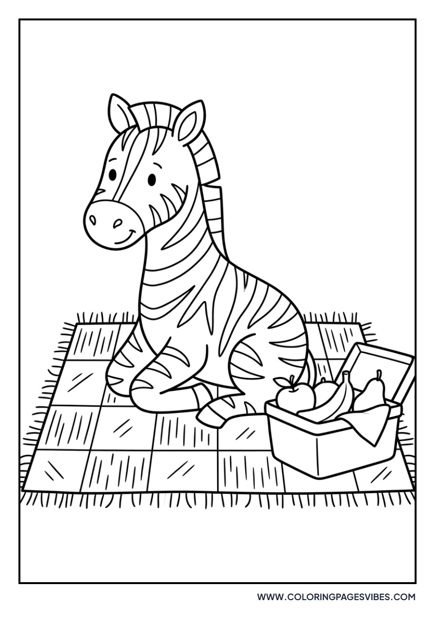 Zebra at a Picnic