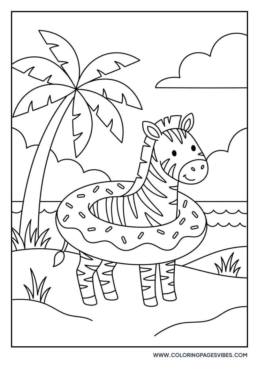 Zebra at the Beach