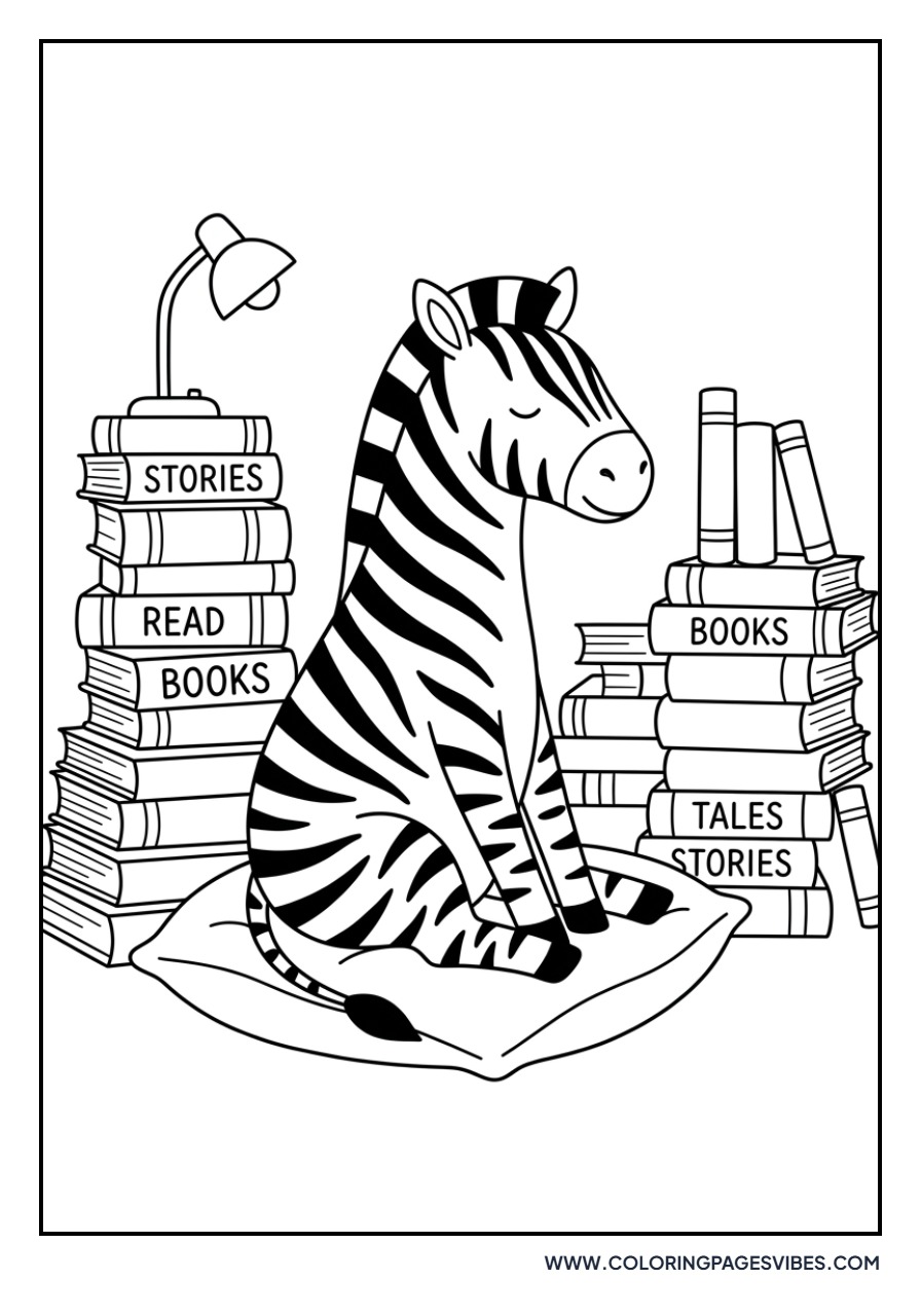 Zebra at the Library