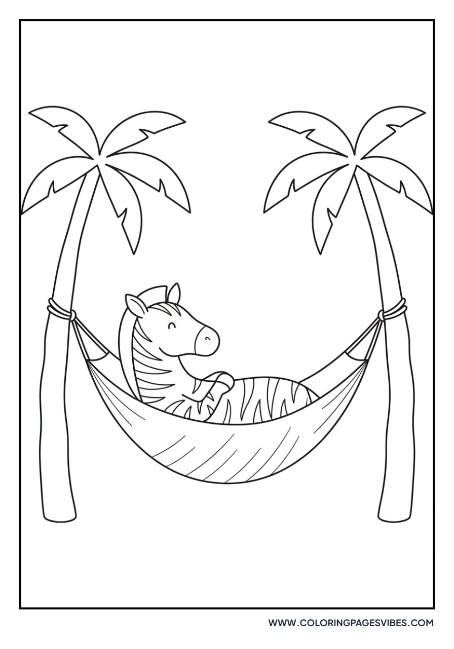 Zebra in a Hammock