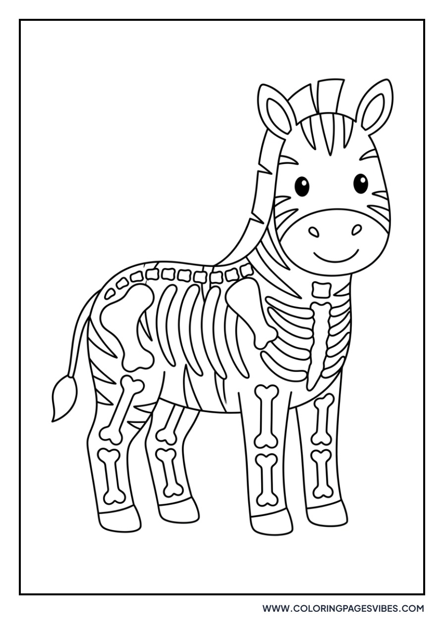 Zebra Skeleton (Halloween)