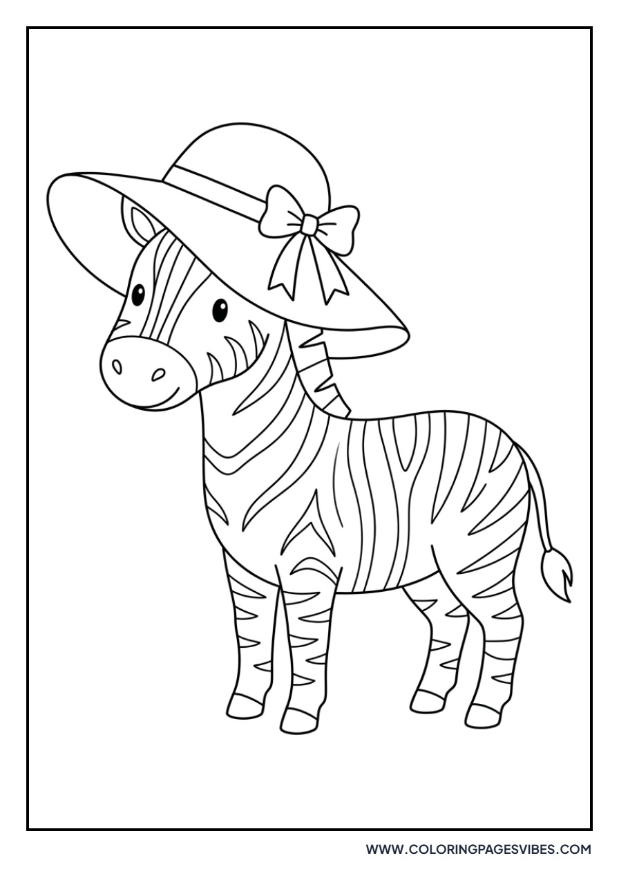 Zebra Wearing a Hat