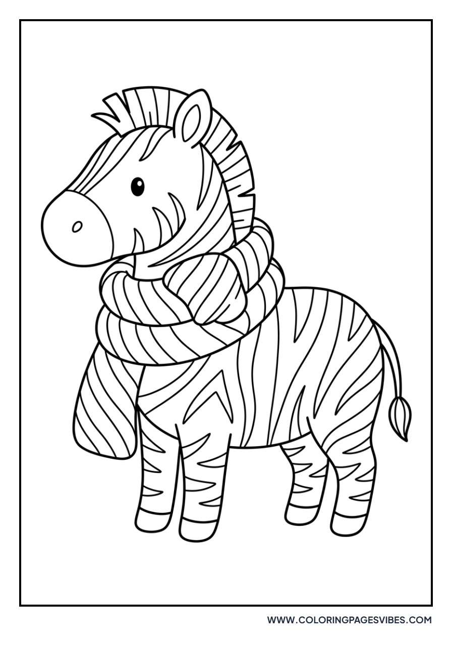 Zebra Wearing a Scarf