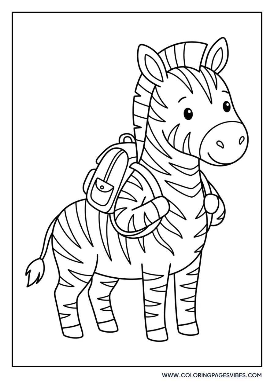 Zebra with a Backpack