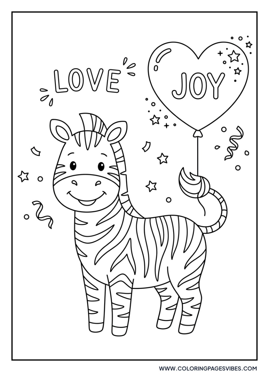 Zebra with a Balloon