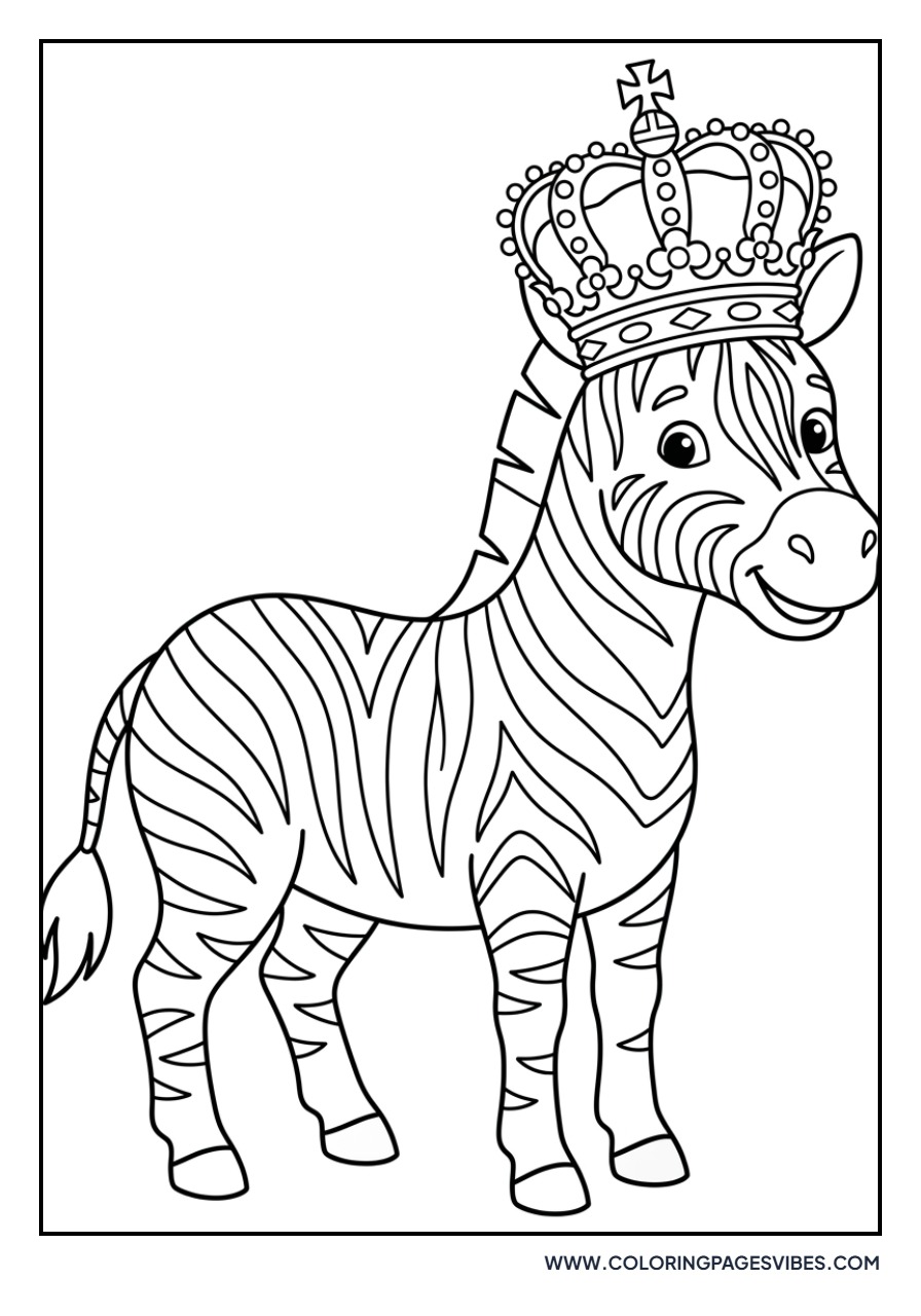 Zebra with a Crown