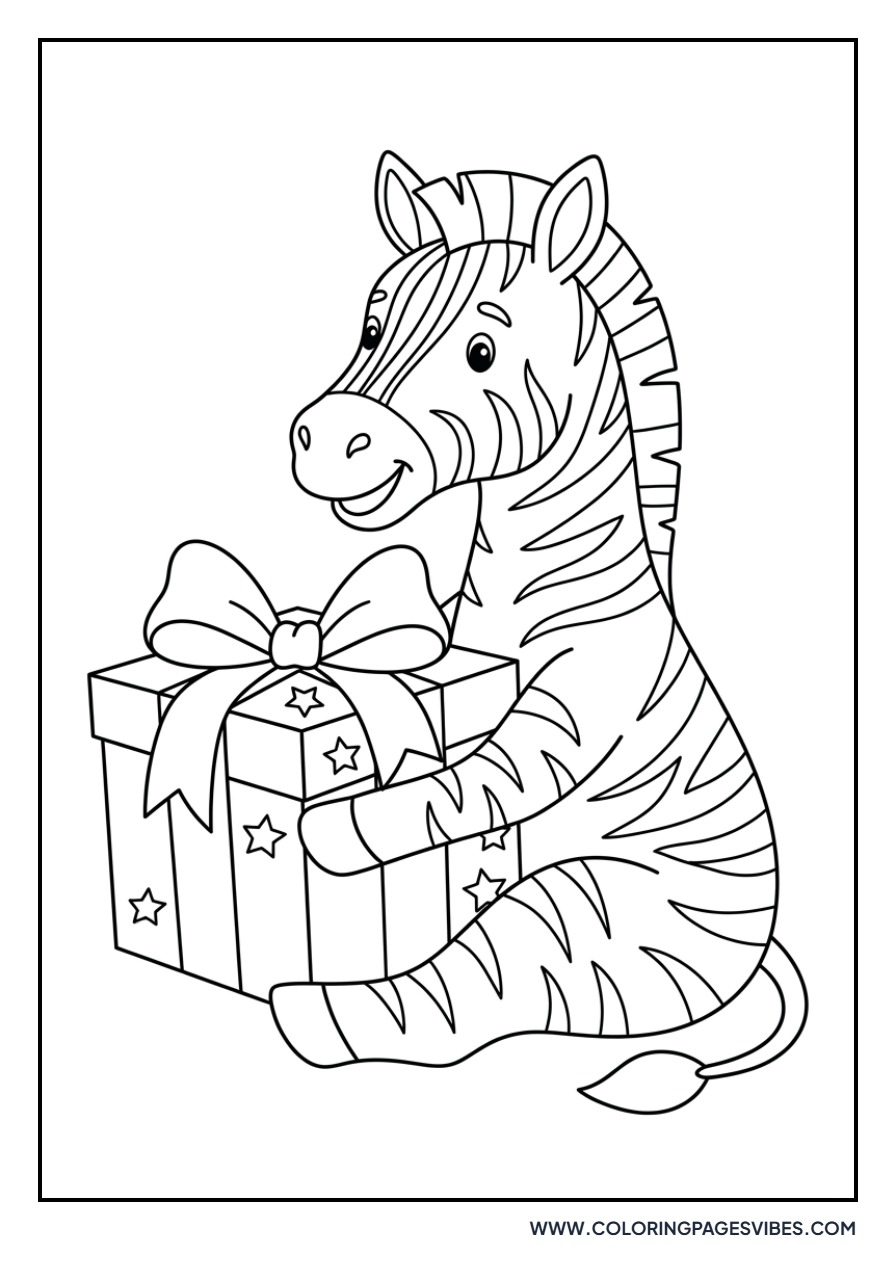 Zebra with a Gift