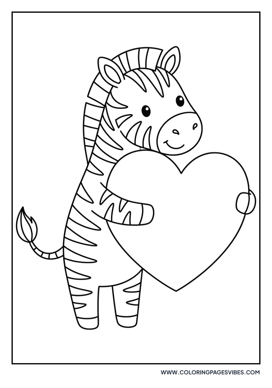 Zebra with a Heart