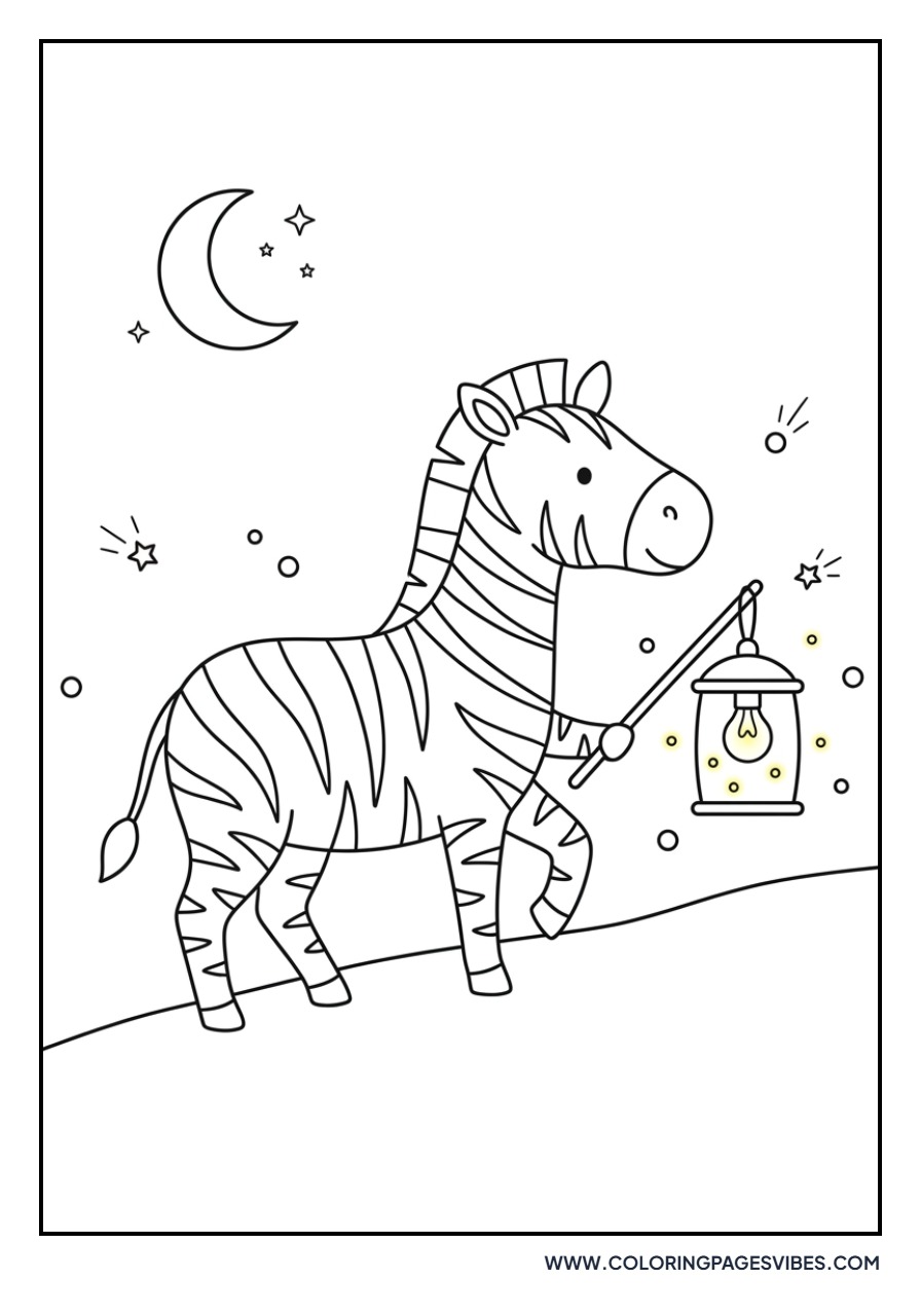 Zebra with a Lantern