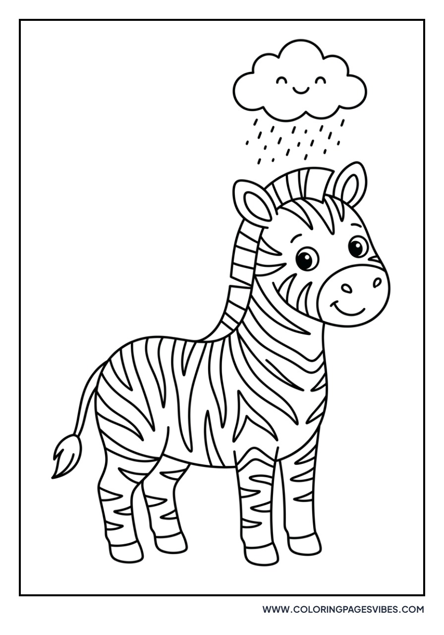 Zebra with a Raincloud