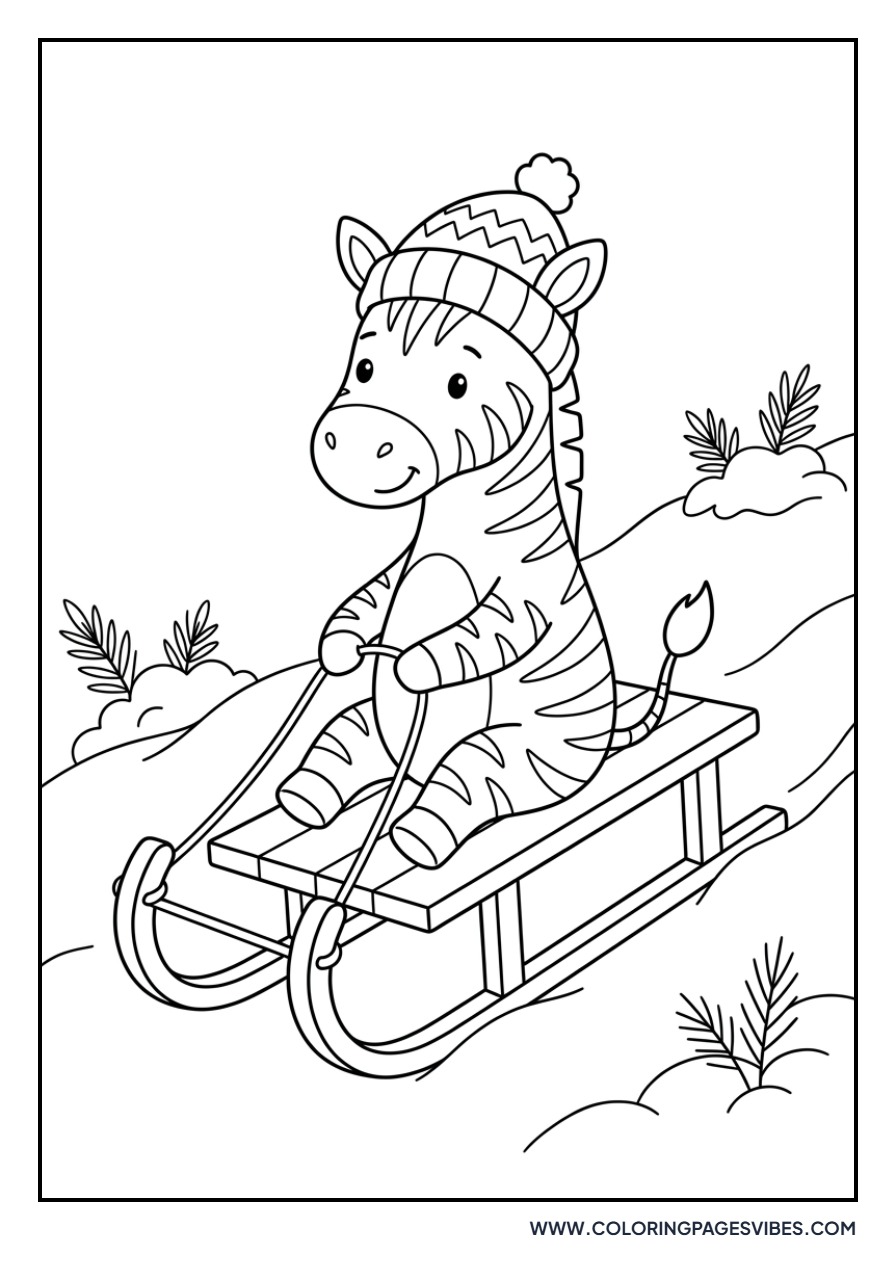Zebra with a Sled