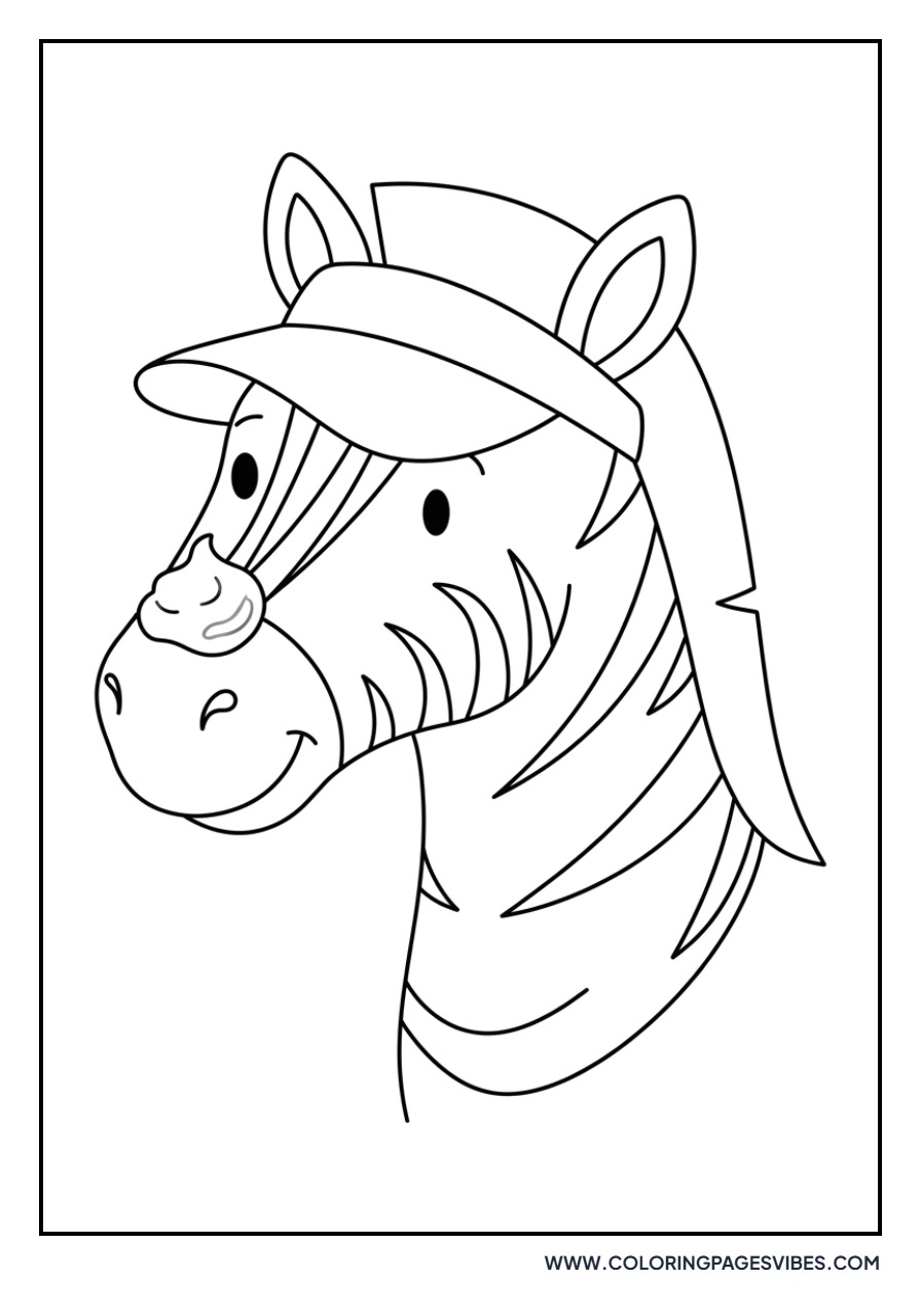Zebra with a Sunscreen