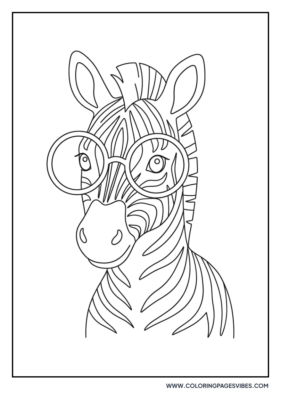 Zebra with Glasses