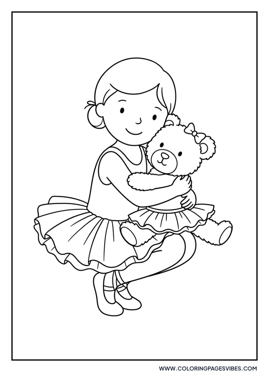 Ballerina and a Teddy Bear