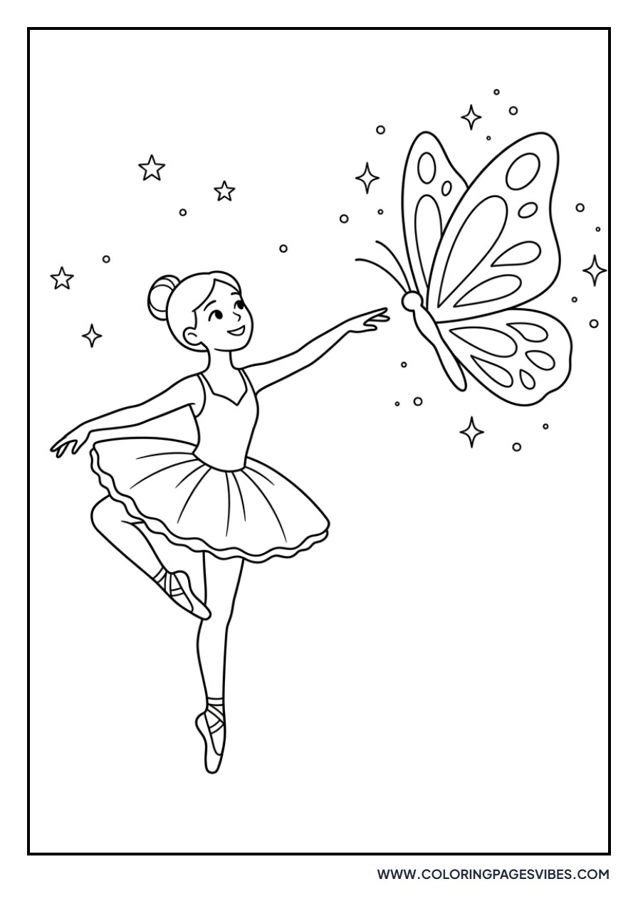 Ballerina and the Moon Butterfly
