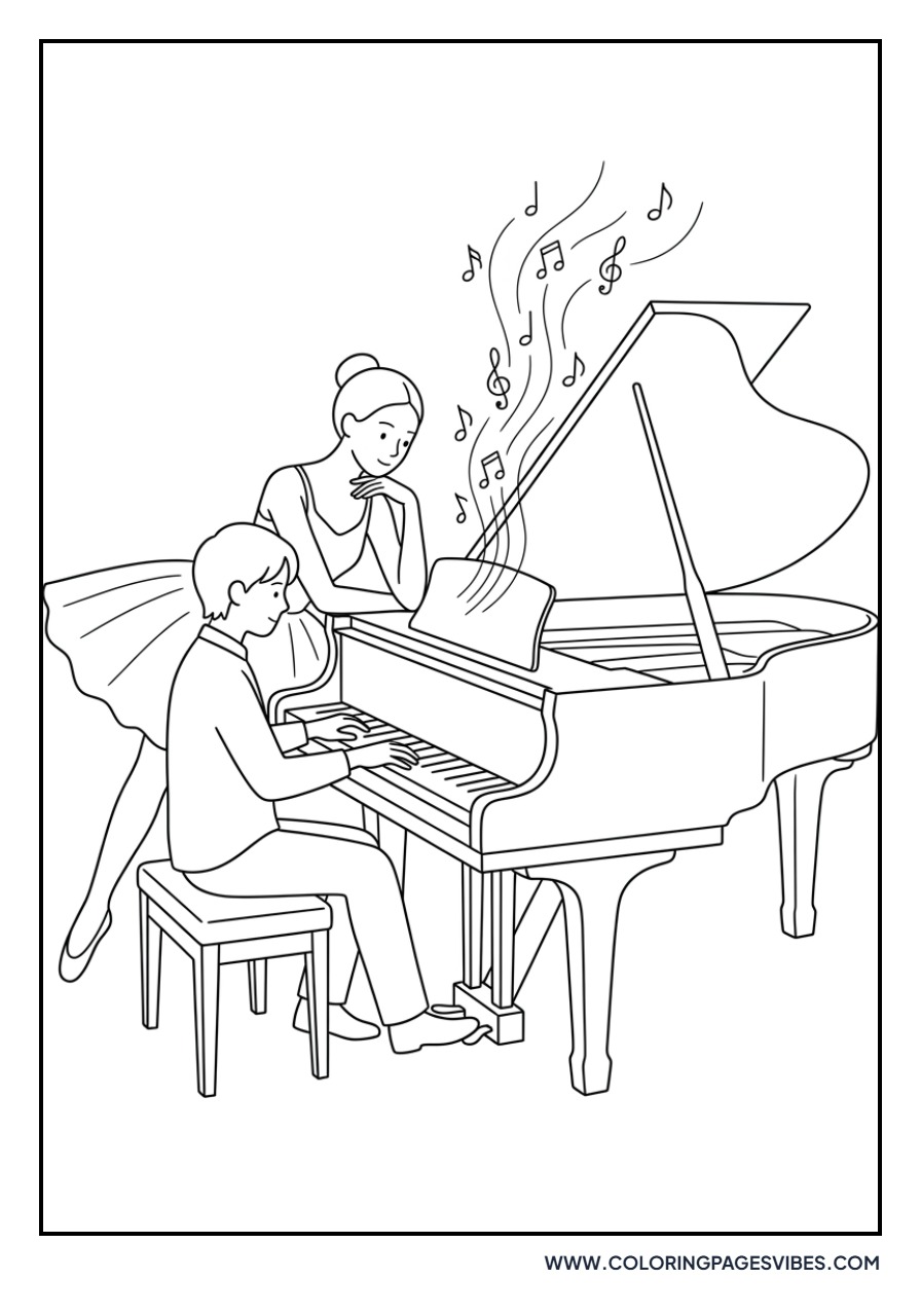 Ballerina at the Grand Piano