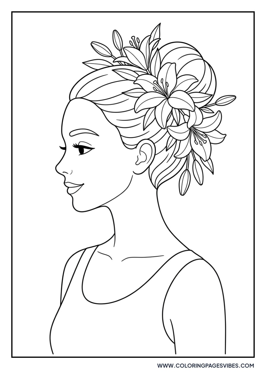 Ballerina Crowned with Lilies