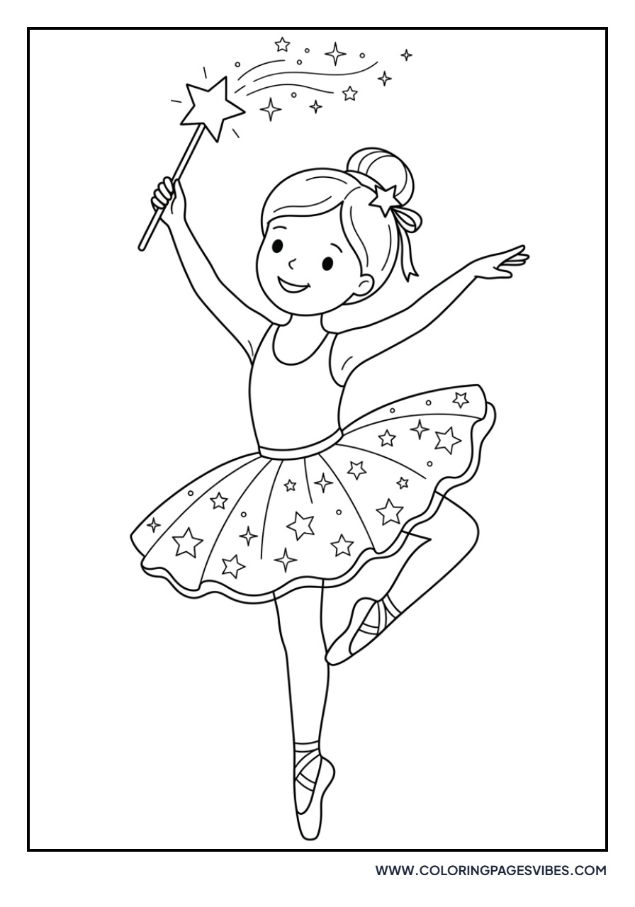 Ballerina Holding a Wand