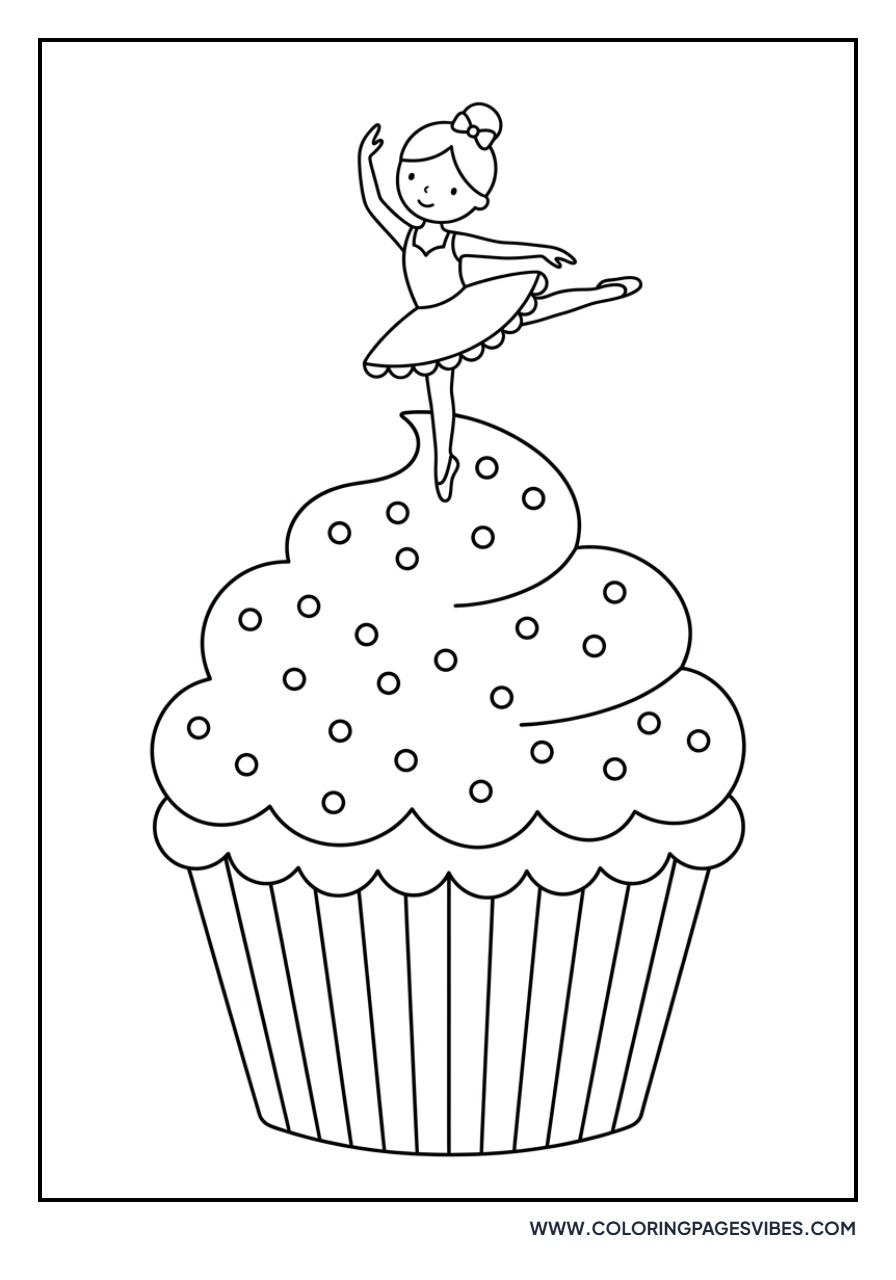 Ballerina in a Giant Cupcake