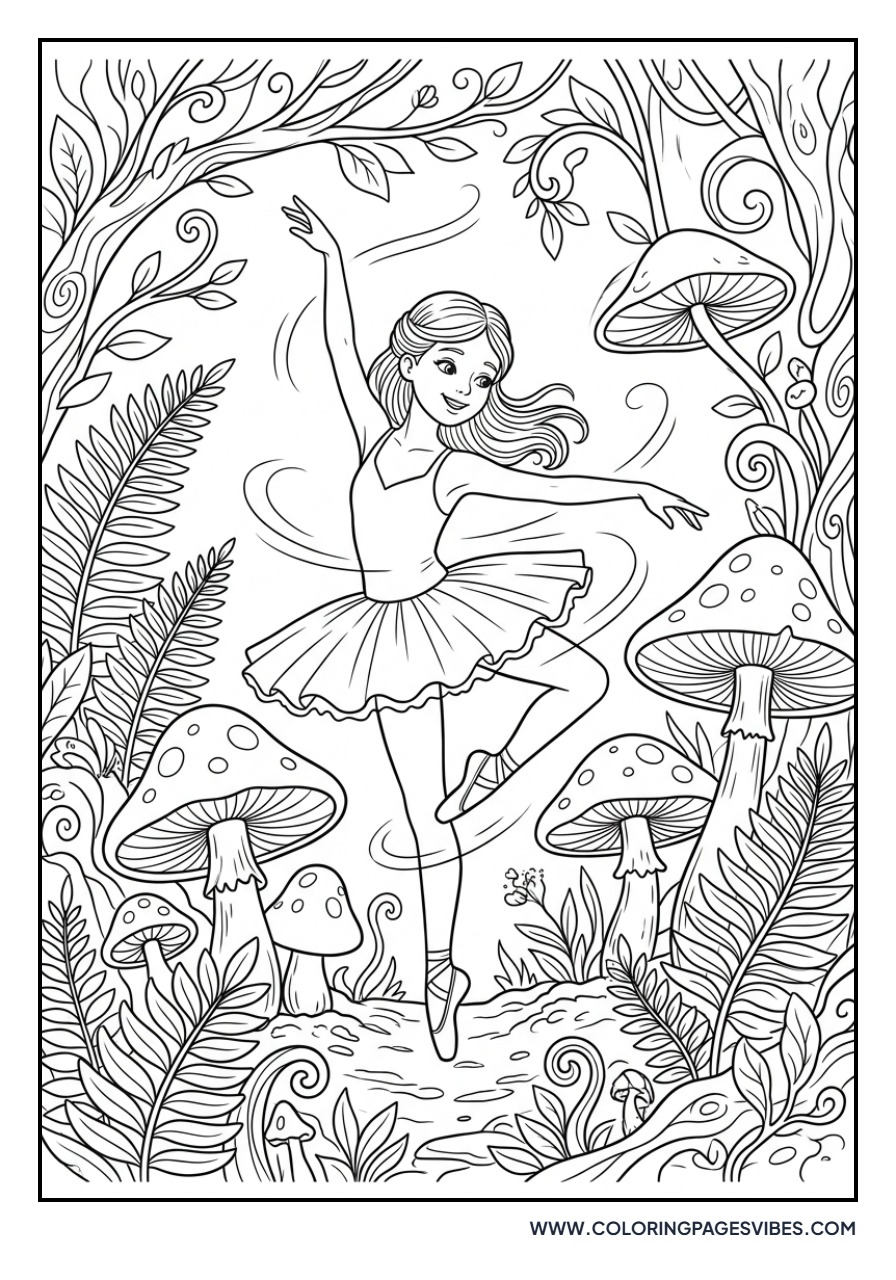 Ballerina in a Magic Forest