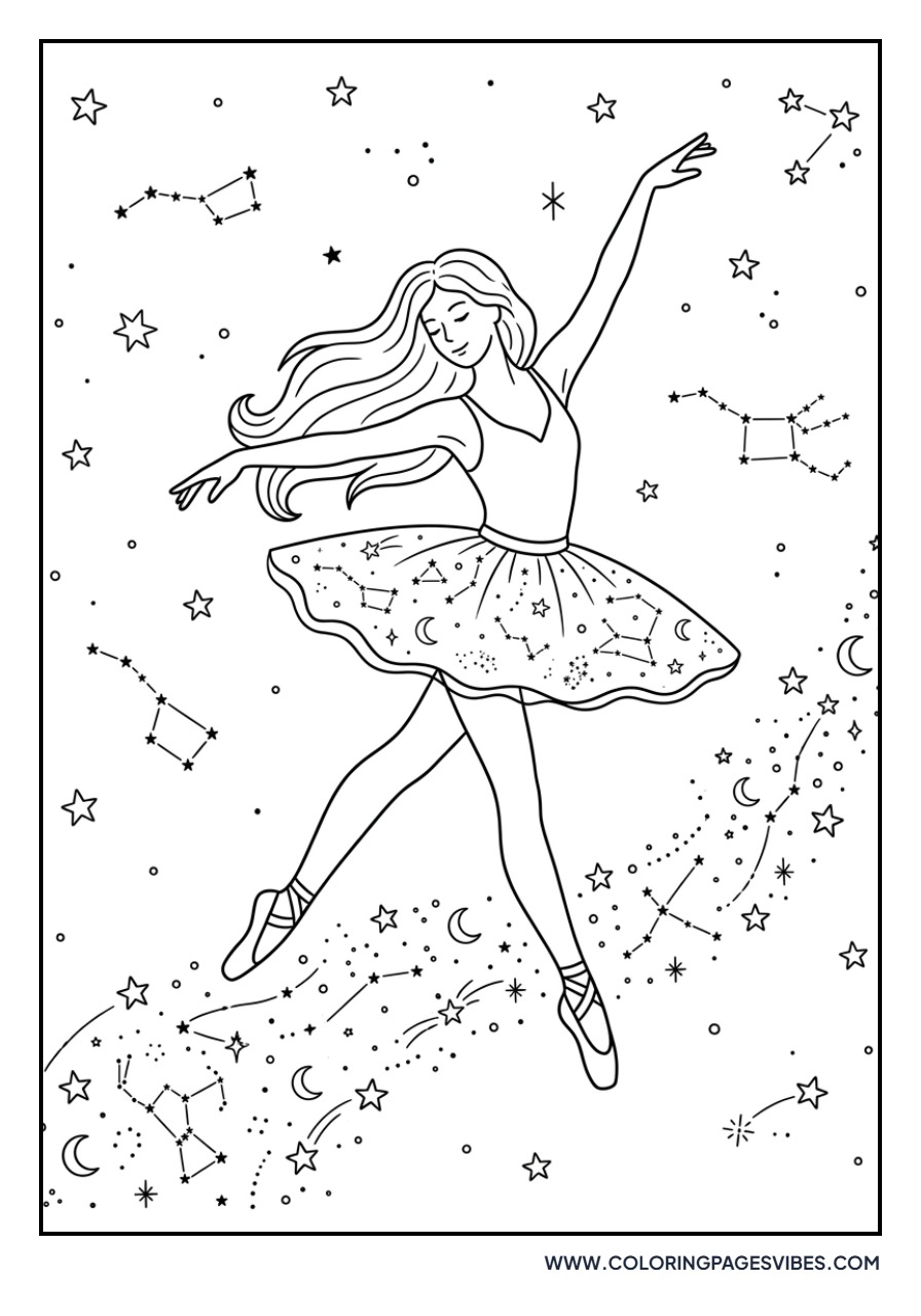 Ballerina in a Starry Night