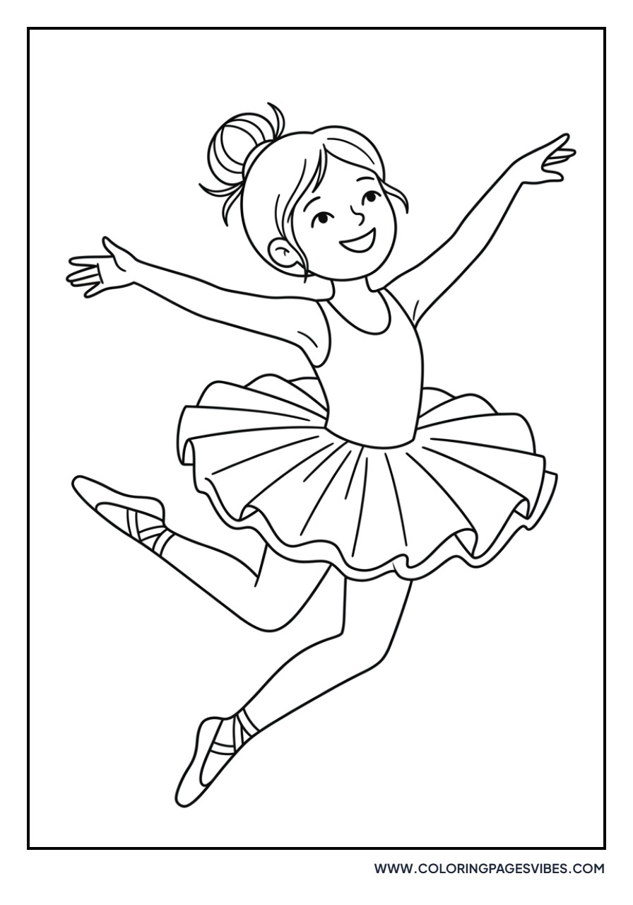 Ballerina Jumping for Joy