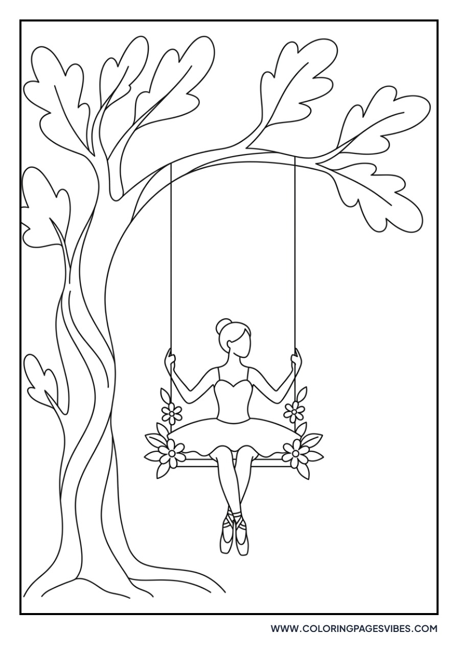 Ballerina on a Summer Swing