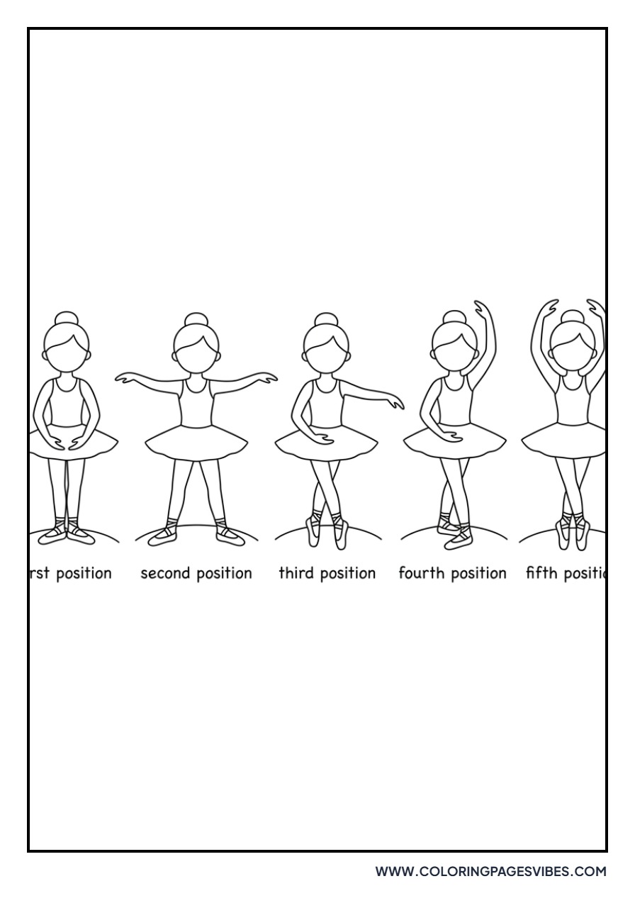 Ballerina Practicing Positions