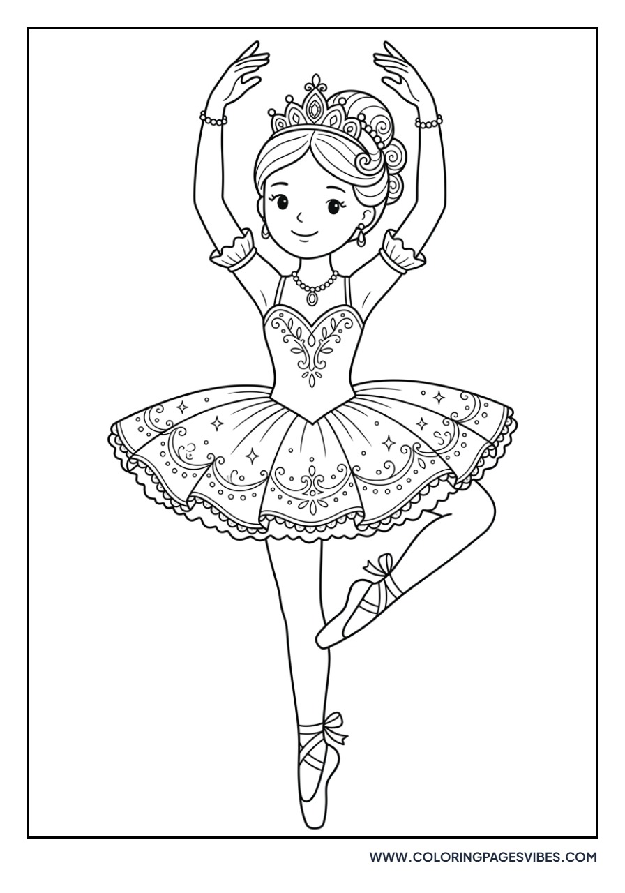 Ballerina Wearing a Tiara