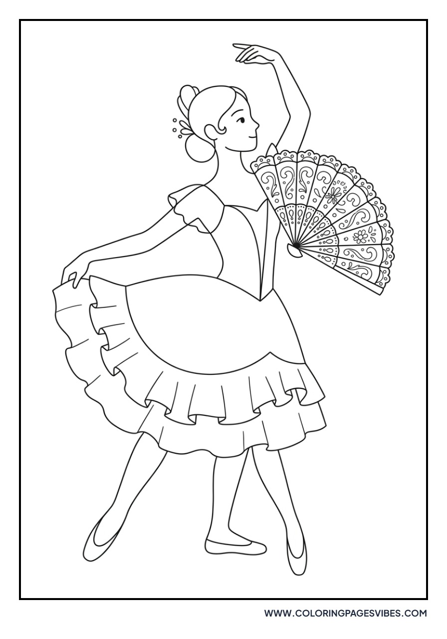 Ballerina with a Lace Fan