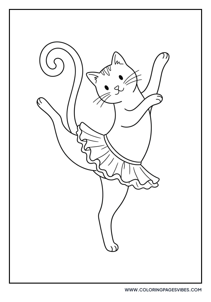 Cat Ballerina Purr-fect Pirouette