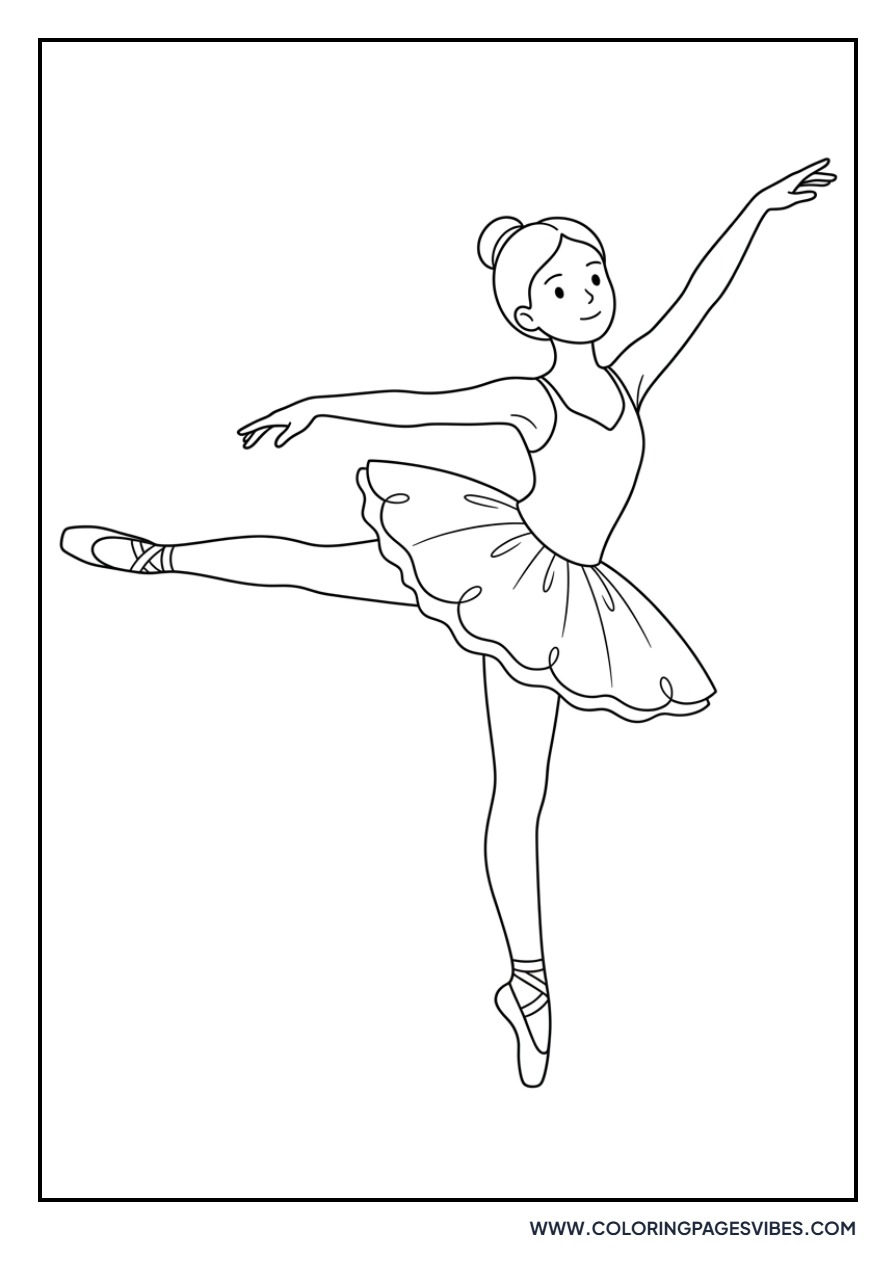 Graceful Arabesque Ballerina