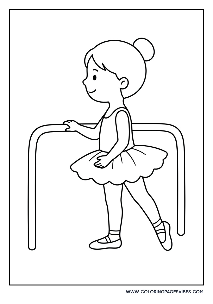 Little Girl's First Ballet Lesson