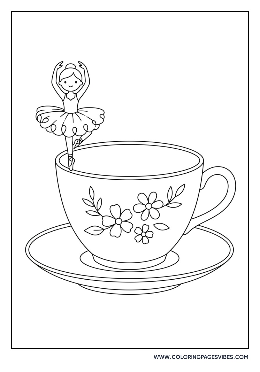 Tiny Ballerina in a Teacup