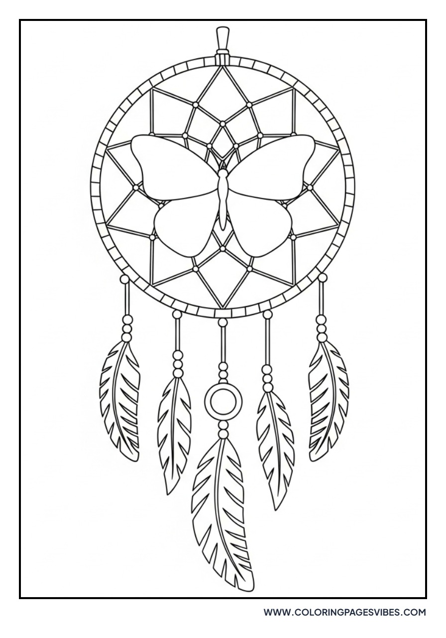 Butterfly Center Dream Catcher