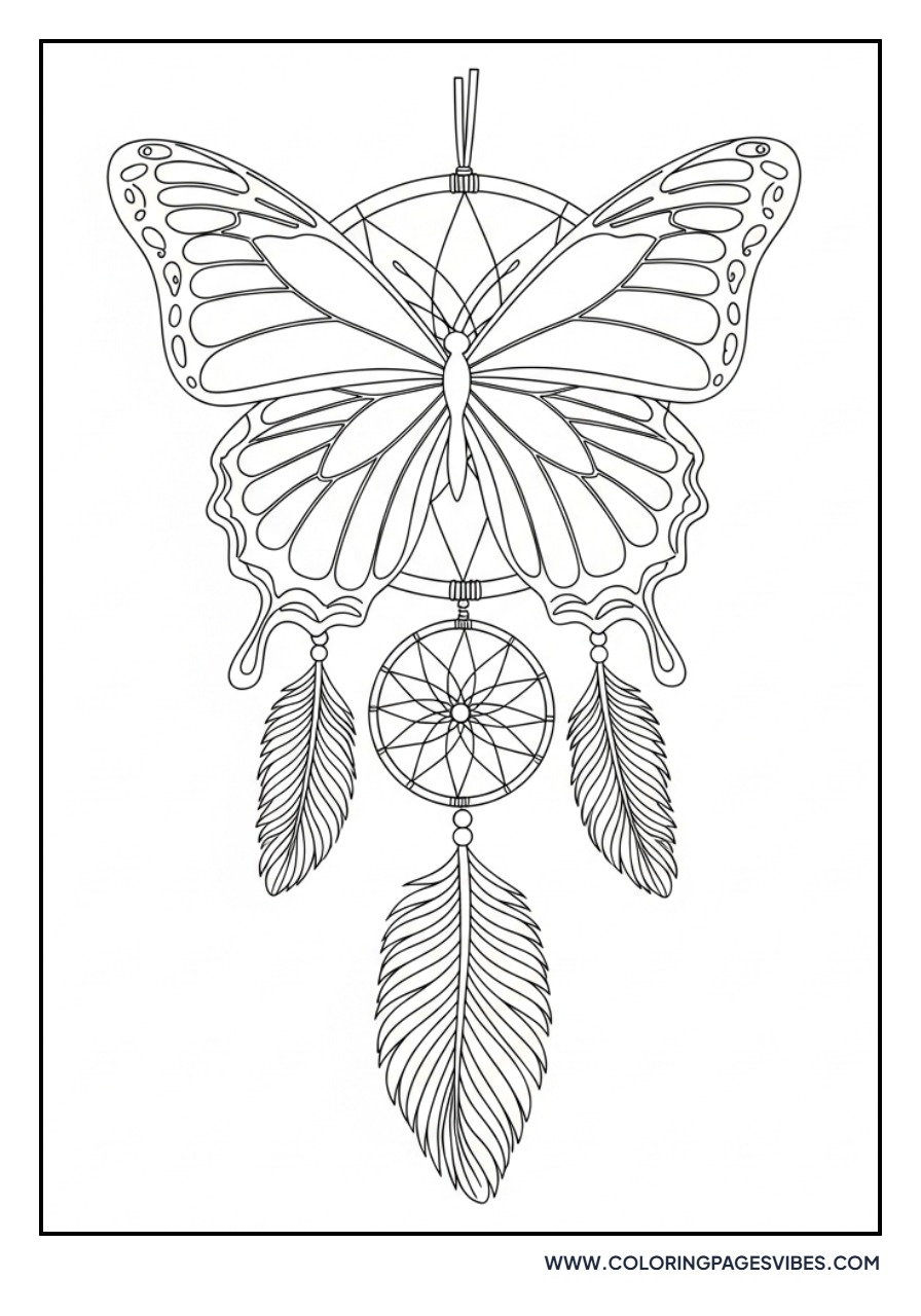 Butterfly Wing Dream Catcher
