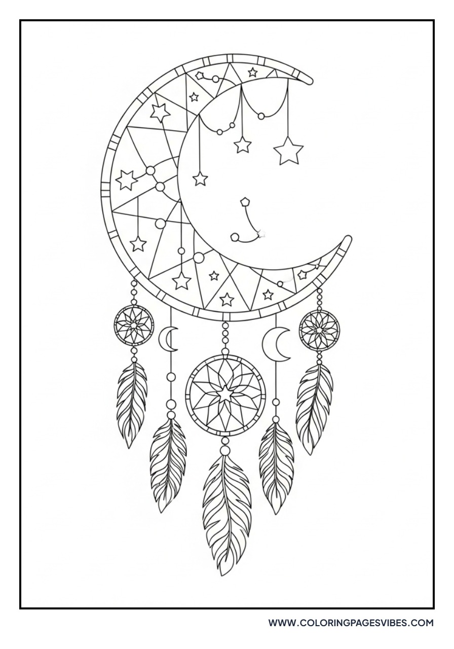 Crescent Moon Dream Catcher